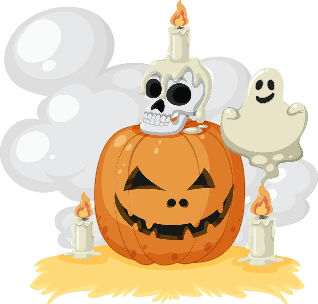 halloween pompoen of jack O lantaarn vector