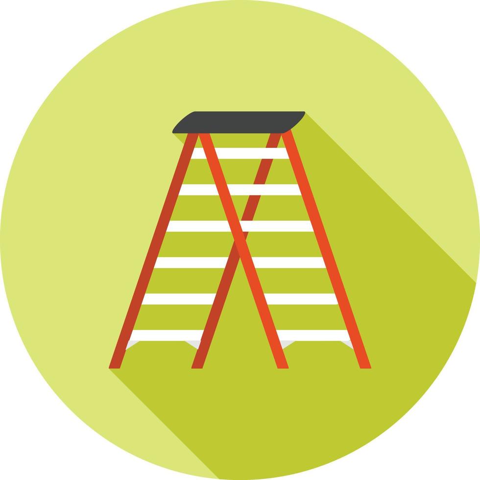 ladder vlak lang schaduw icoon vector