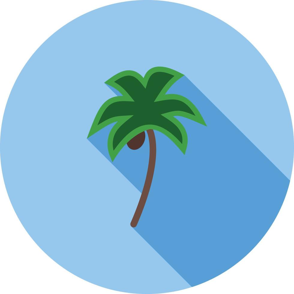 kokosnoot bomen vlak lang schaduw icoon vector