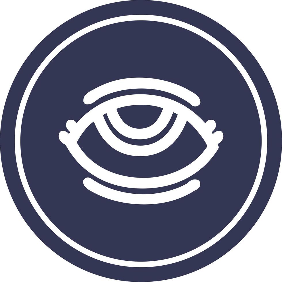 oog symbool cirkelpictogram vector