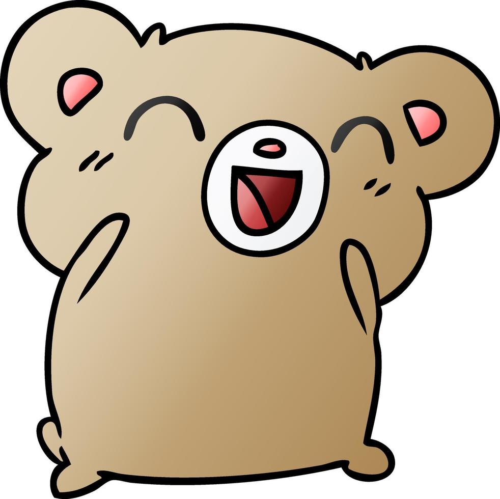 gradiënt cartoon kawaii schattige hamster vector