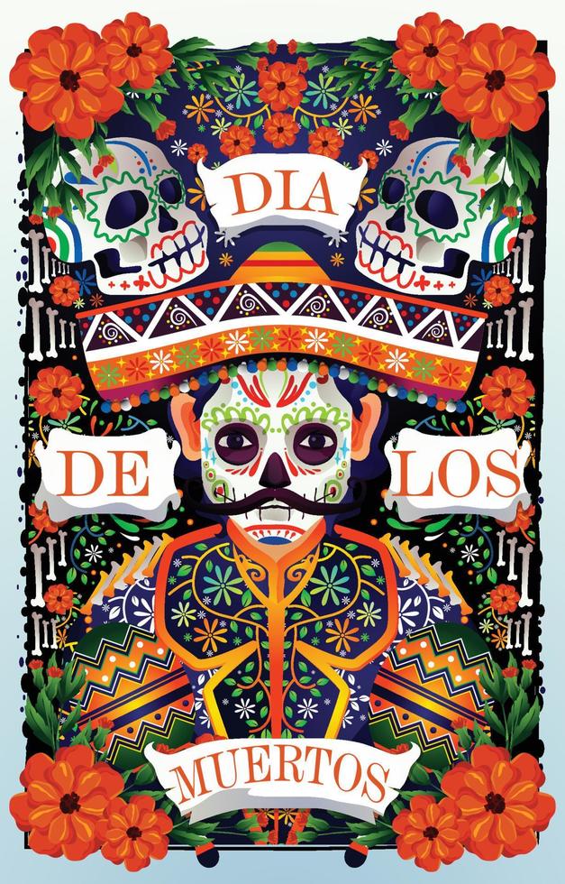 dia de los muertos concept vector