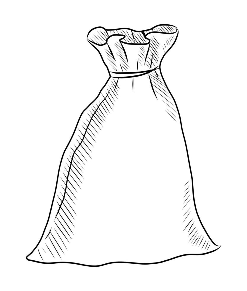zwart vector illustratie van een zak geïsoleerd Aan een wit achtergrond