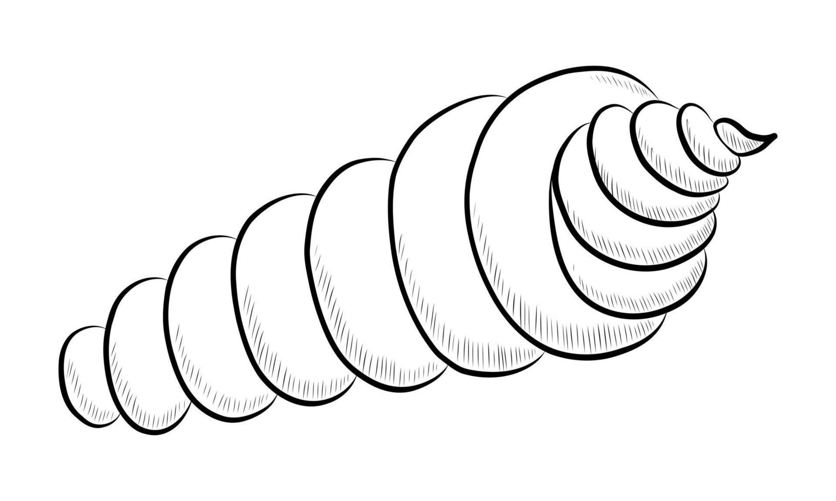 zwart vector illustratie van een bladerdeeg gebakje met room geïsoleerd Aan een wit achtergrond