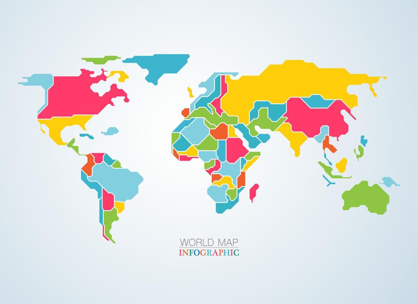 kleurrijk kaart infographics vector