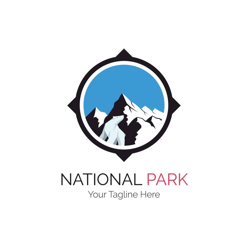 nationaal park berg polair beer logo sjabloon ontwerp voor merk of bedrijf en andere vector