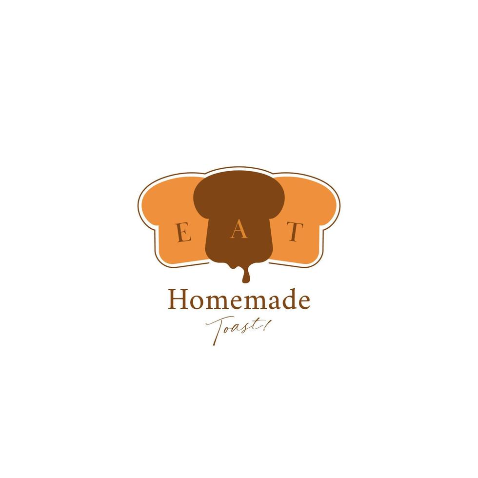 geroosterd brood brood bakkerij logo icoon symbool in gemakkelijk elegant premie logo stijl vector