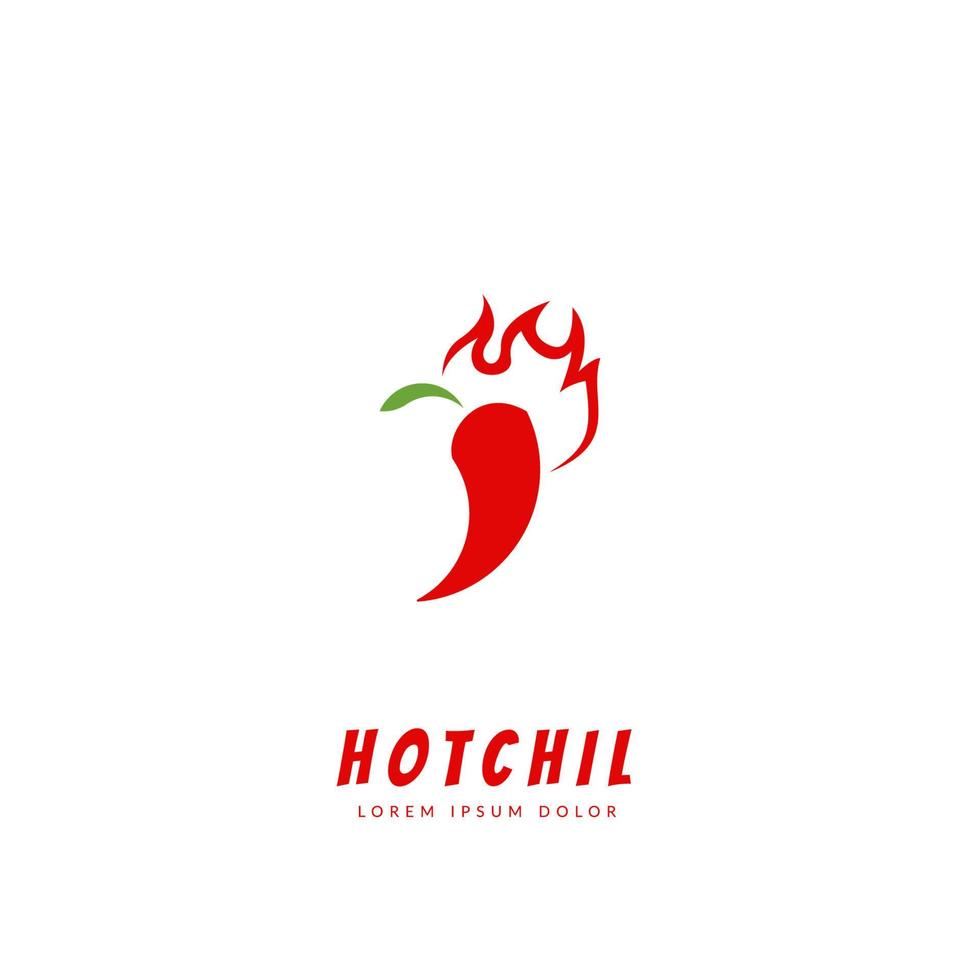 heet chili paprika's met vlam logo icoon symbool vlak stijl vector