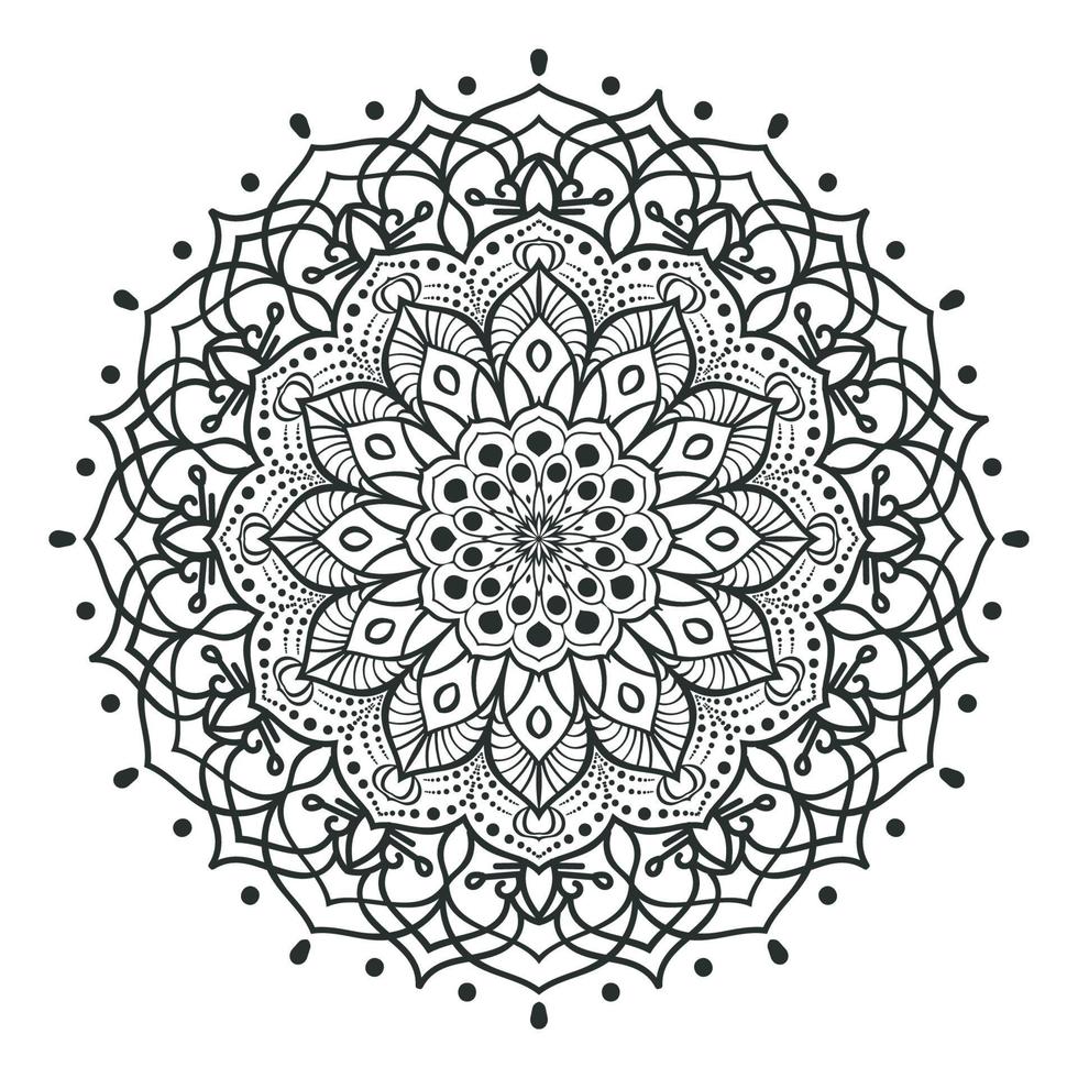 ronde mandala ontwerp voor kleur bladzijde en decoratie vector