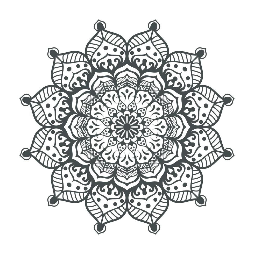 ronde mandala ontwerp voor kleur bladzijde en decoratie vector
