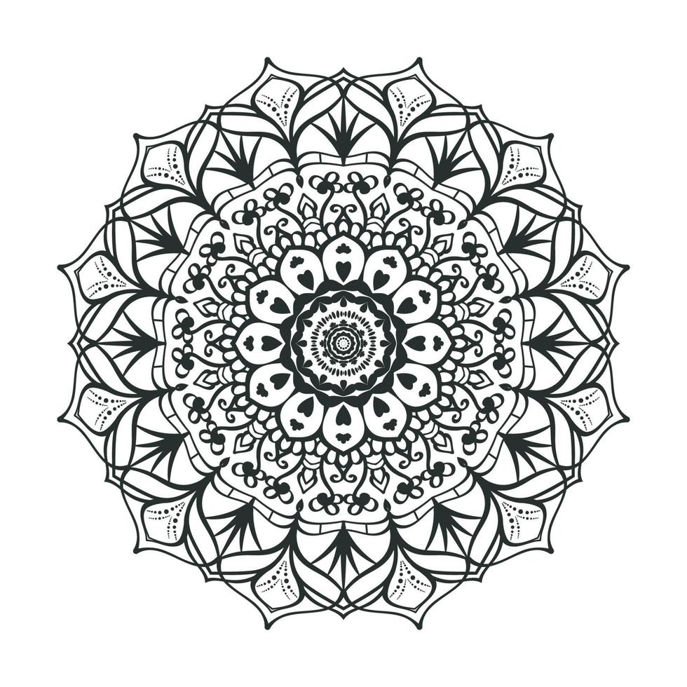 ronde mandala ontwerp voor kleur bladzijde en decoratie vector