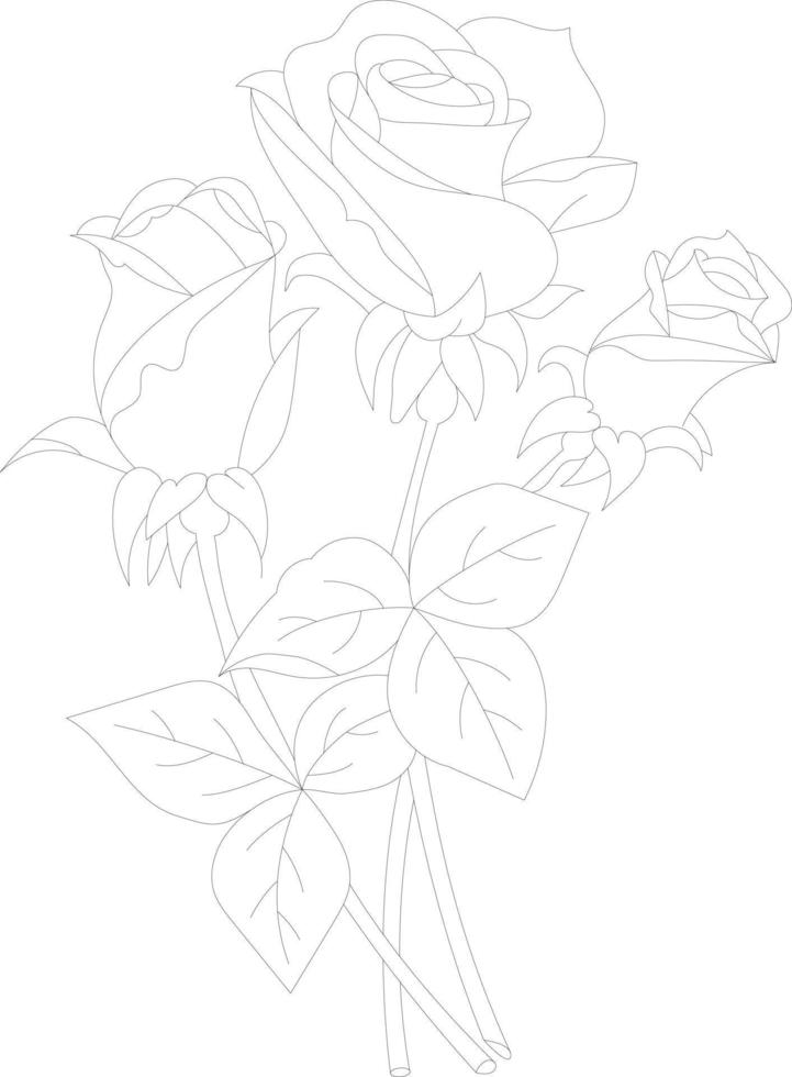 bloemen kleurplaat vector