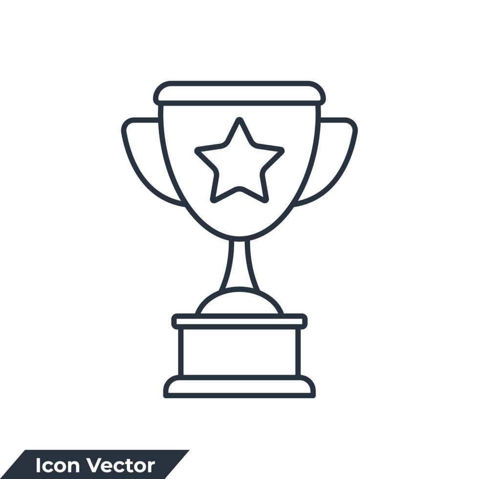 trofee icoon logo vector illustratie. trofee kop symbool sjabloon voor grafisch en web ontwerp verzameling