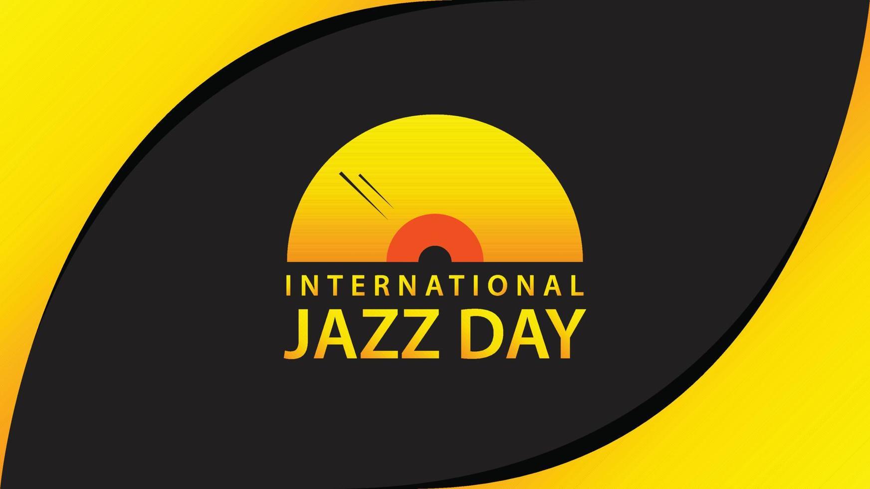 Internationale jazz- dag. vector illustratie achtergrond.