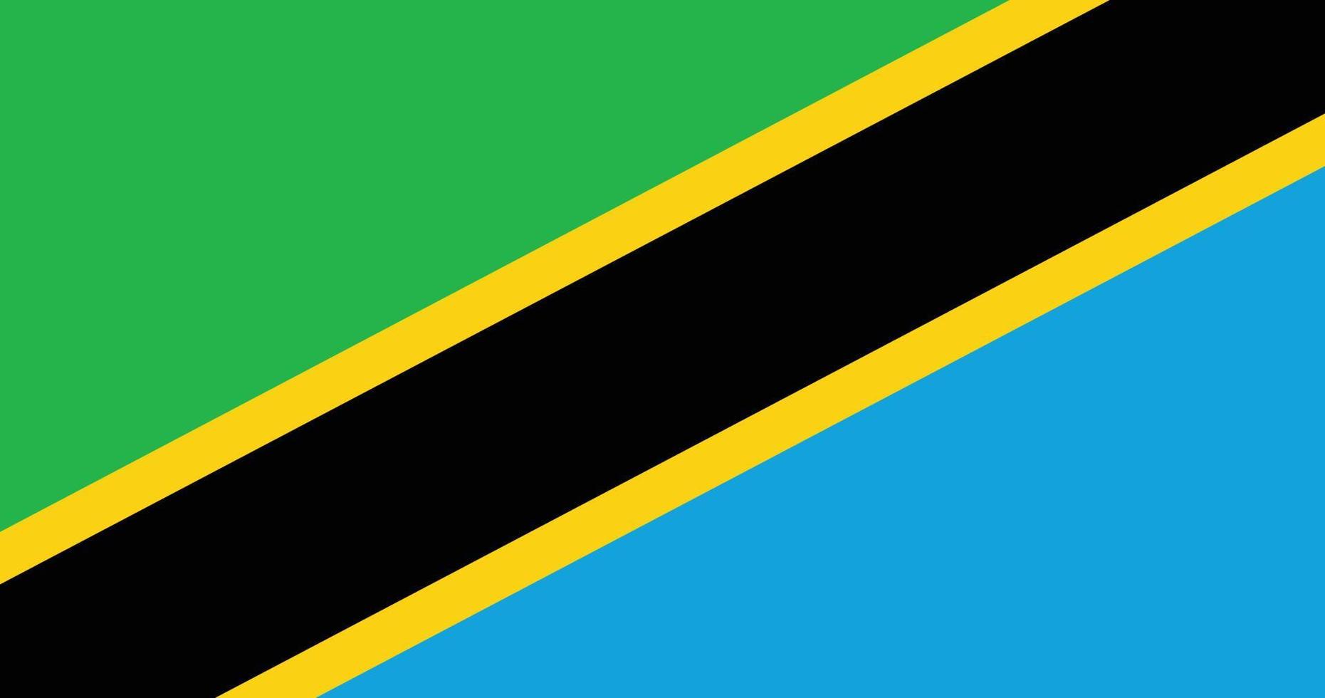 Tanzania vlag met origineel rgb kleur vector illustratie ontwerp