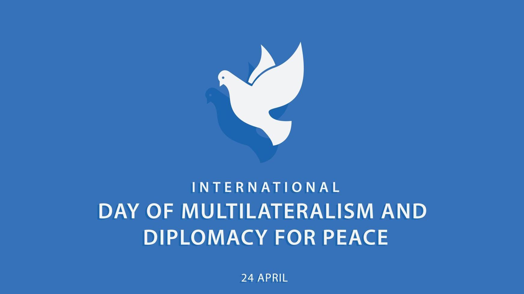 Internationale dag van multilateralisme en diplomatie voor vrede. vector illustratie achtergrond.