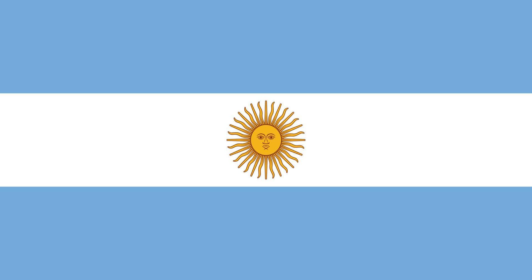 Argentinië vlag met origineel rgb kleur vector illustratie ontwerp