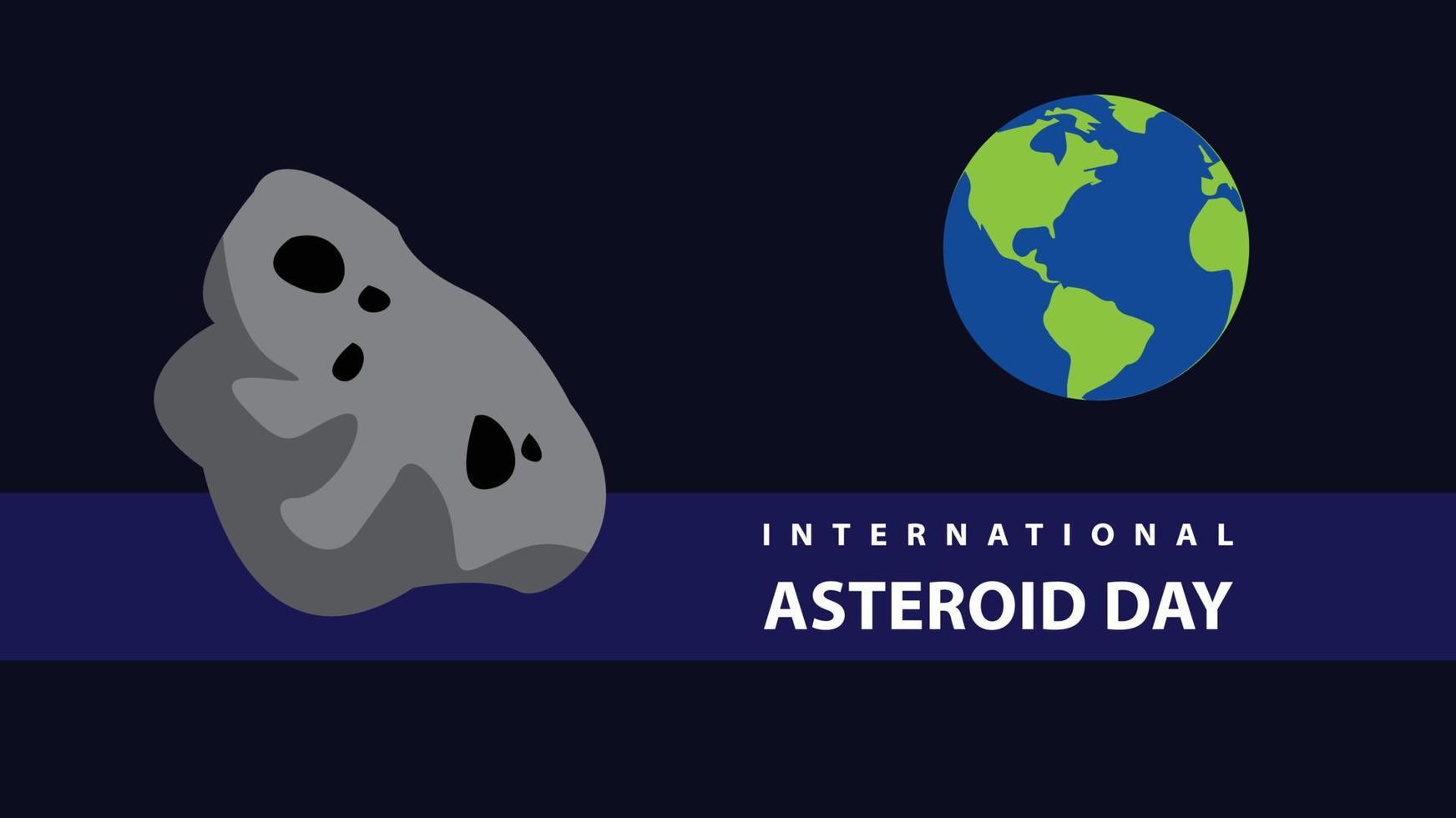 Internationale asteroïde dag. vector illustratie