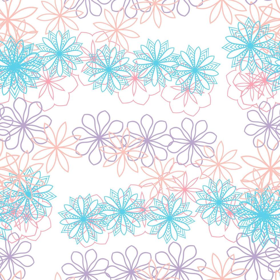 abstract naadloos patroon met mandala bloem. mozaïek, tegel. vector