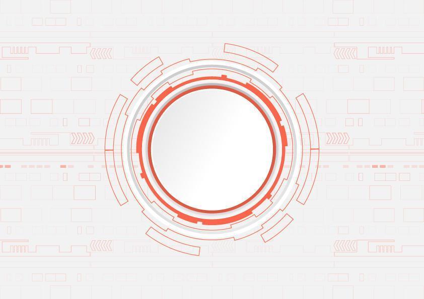 oranje cirkel technologieontwerp met copyspace vector