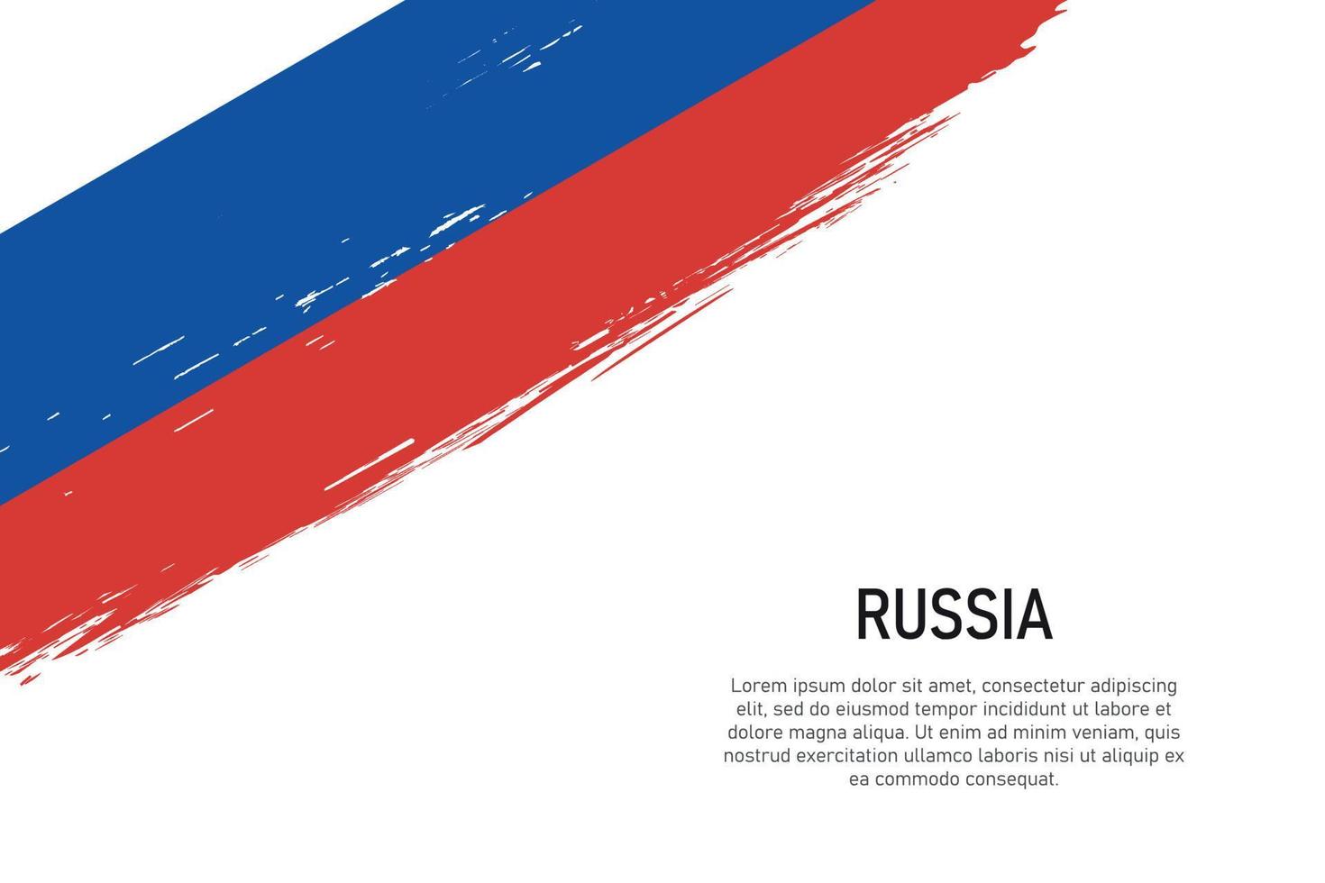 grunge gestileerd borstel beroerte achtergrond met vlag van Rusland, vector