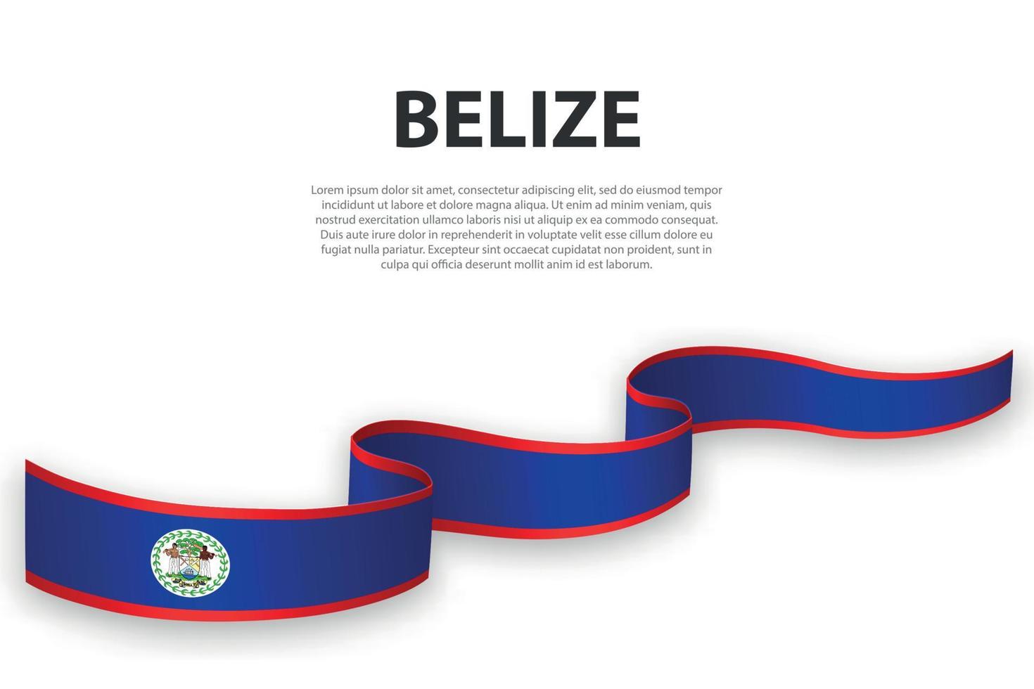 zwaaiend lint of spandoek met vlag van belize vector