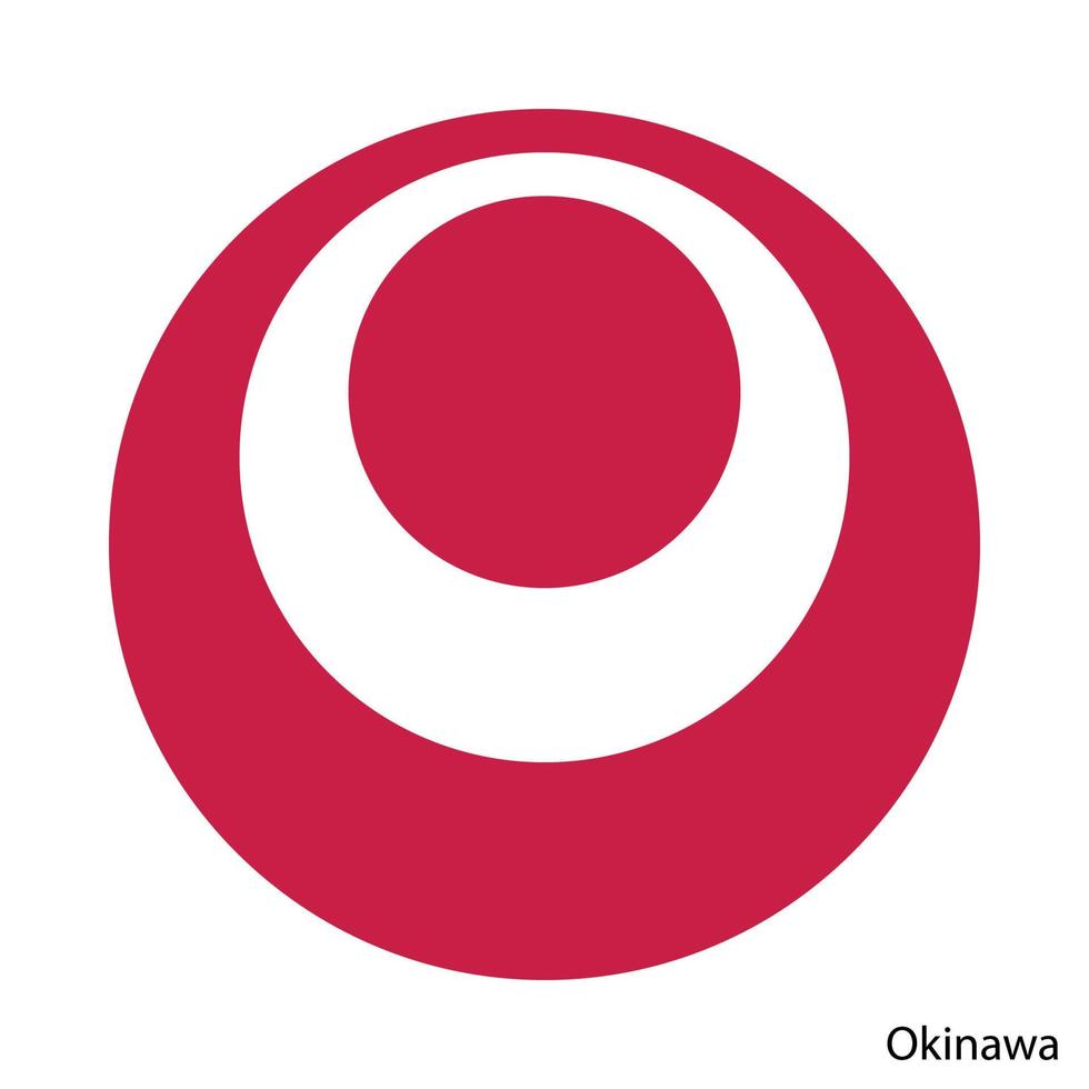 jas van armen van Okinawa is een Japan prefectuur. vector embleem