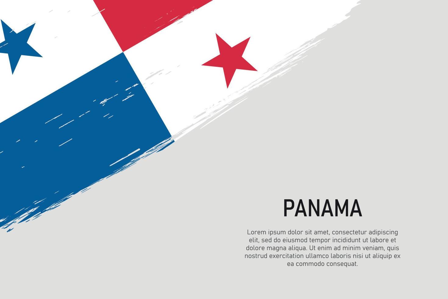 grunge gestileerd borstel beroerte achtergrond met vlag van Panama vector