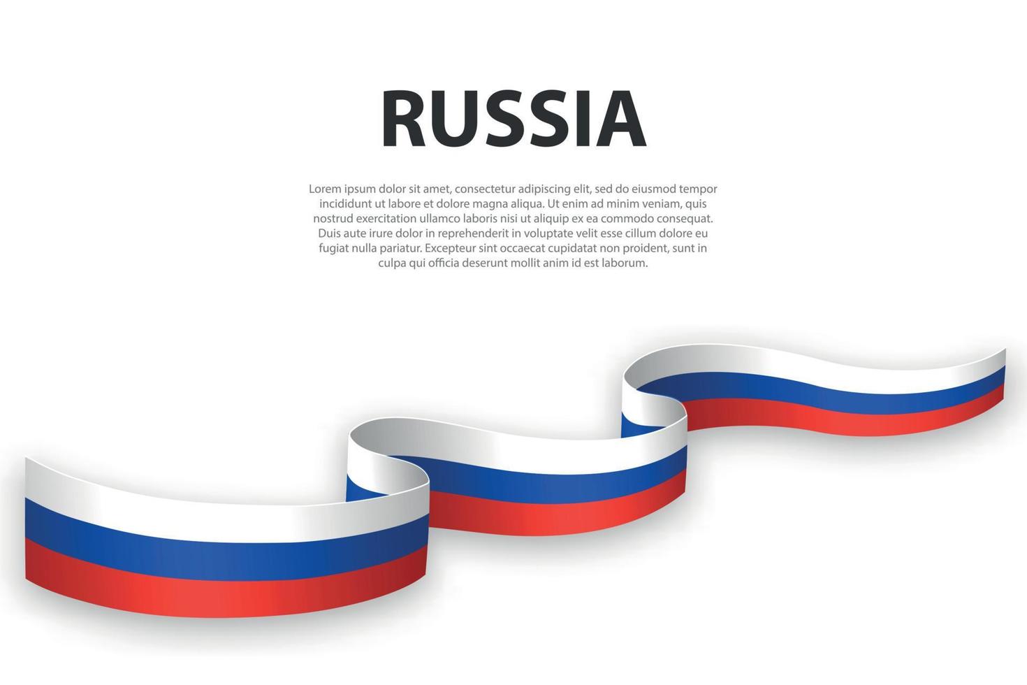 zwaaiend lint of spandoek met vlag van rusland vector