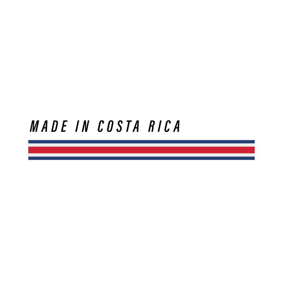 gemaakt in costa rica, insigne of etiket met vlag geïsoleerd vector