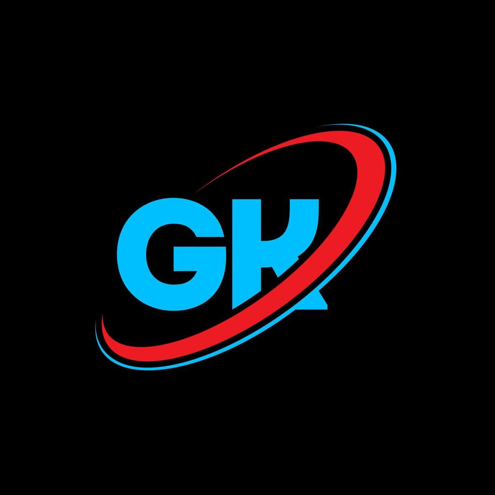 gk g k brief logo ontwerp. eerste brief gk gekoppeld cirkel hoofdletters monogram logo rood en blauw. gk logo, g k ontwerp. gk, g k vector