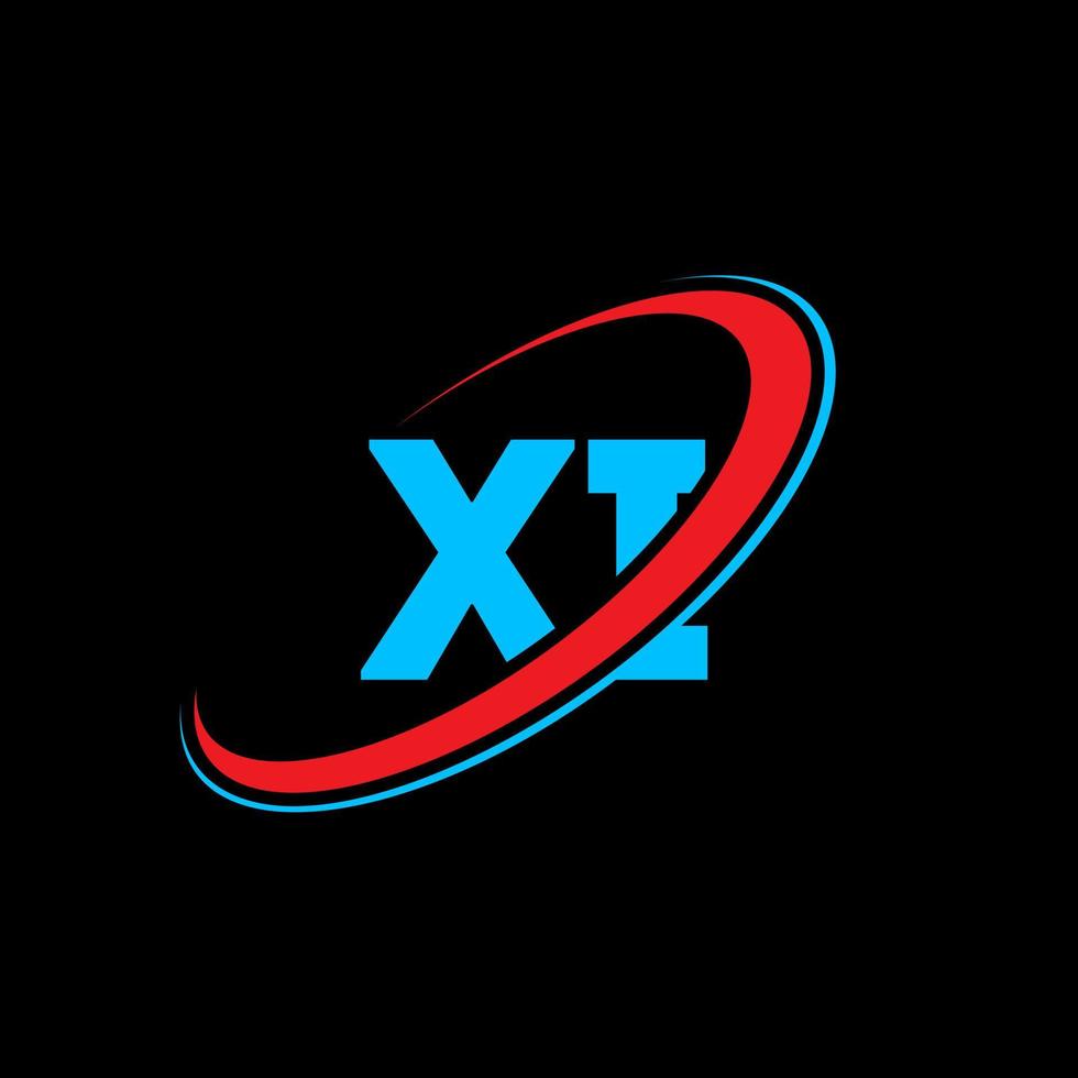 xi X ik brief logo ontwerp. eerste brief xi gekoppeld cirkel hoofdletters monogram logo rood en blauw. xi logo, X ik ontwerp. xi, X ik vector