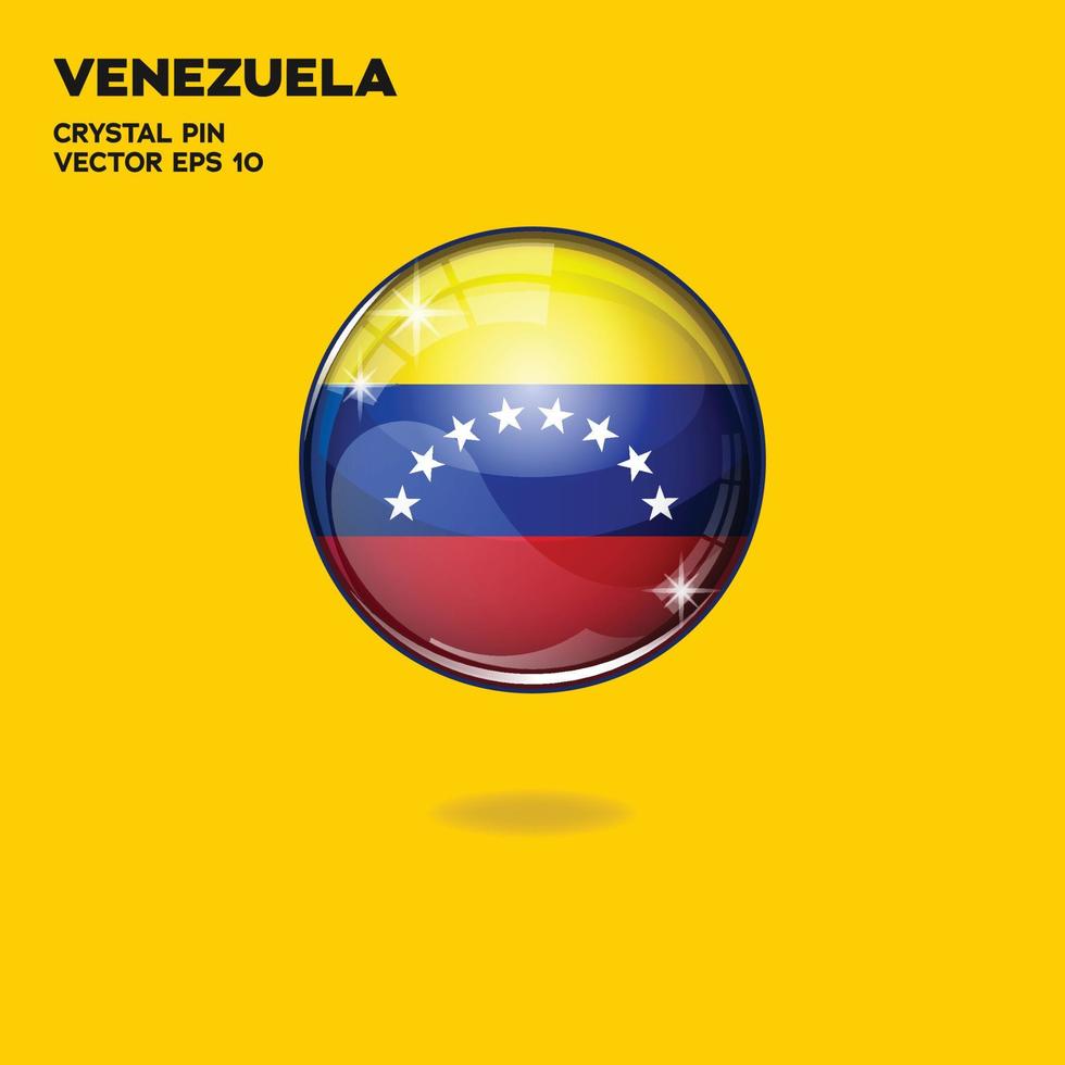 Venezuela vlag 3d toetsen vector