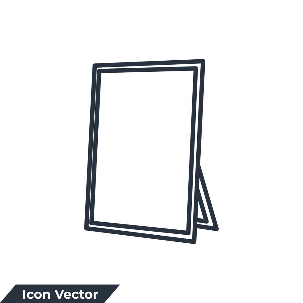 spiegel icoon logo vector illustratie. spiegel symbool sjabloon voor grafisch en web ontwerp verzameling