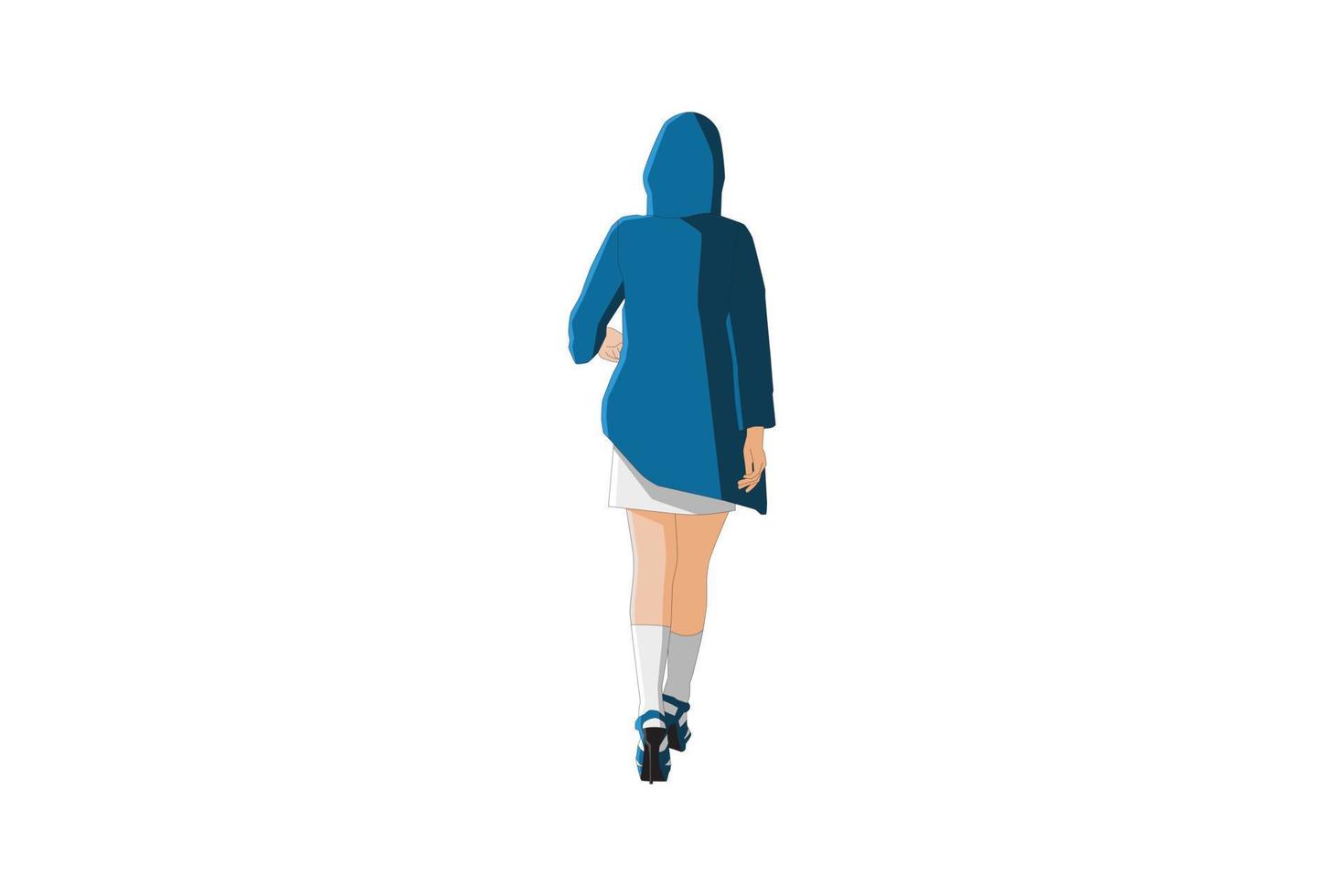 vectorillustratie van modieuze vrouwen wandelen vector