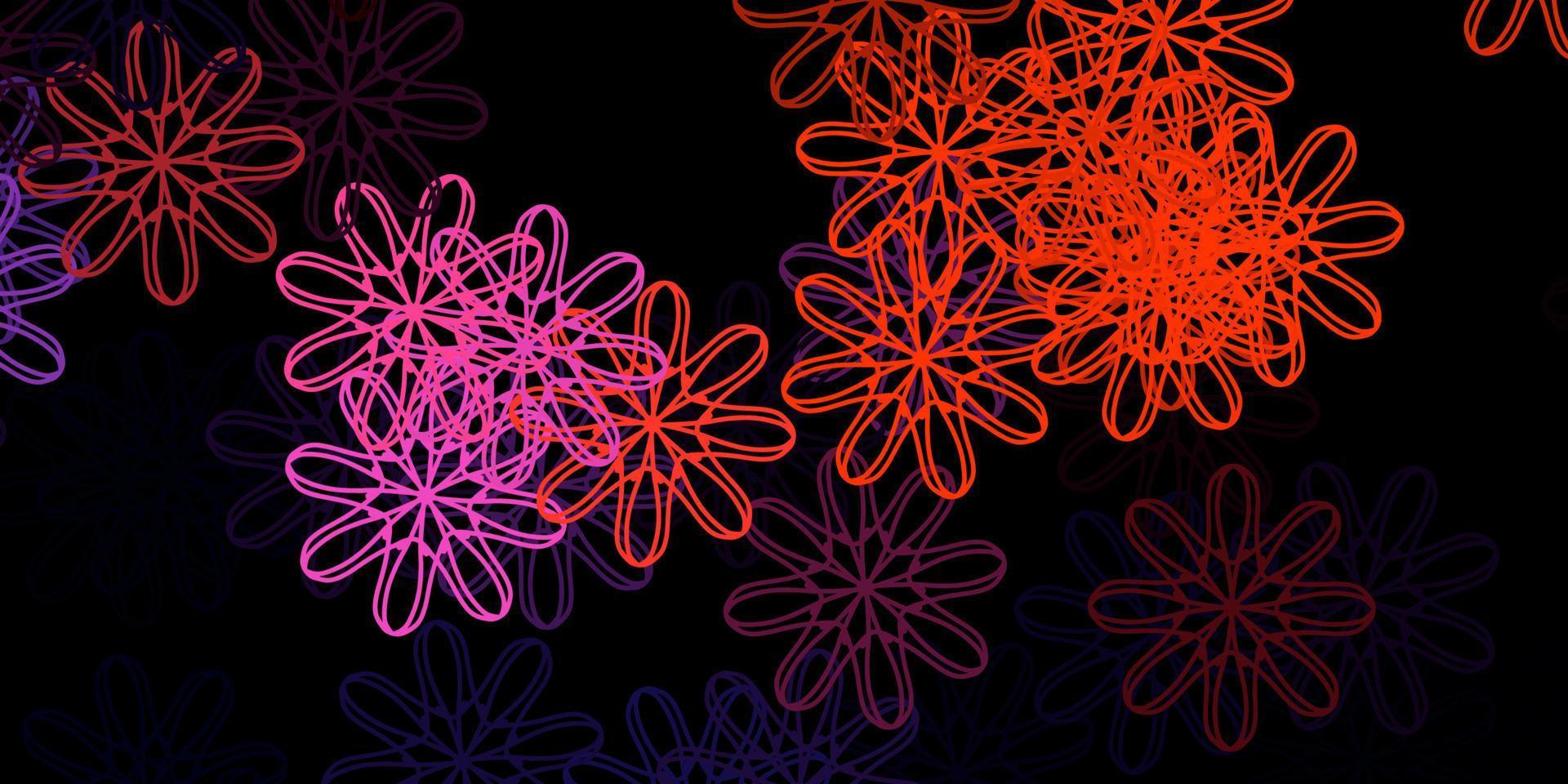 donkerroze, rood vectorpatroon met abstracte vormen. vector