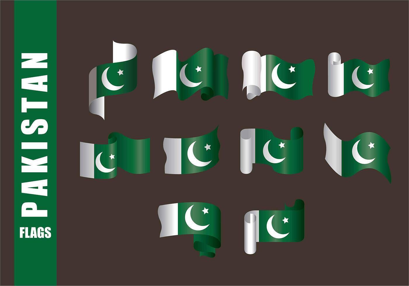 Vlag van Pakistan Vlaggen vector