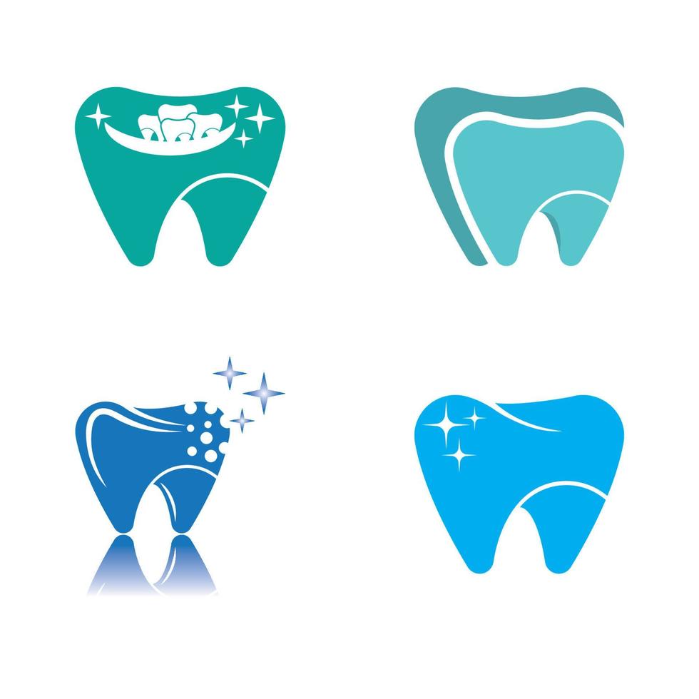 tandheelkundige logo sjabloon vectorillustratie vector