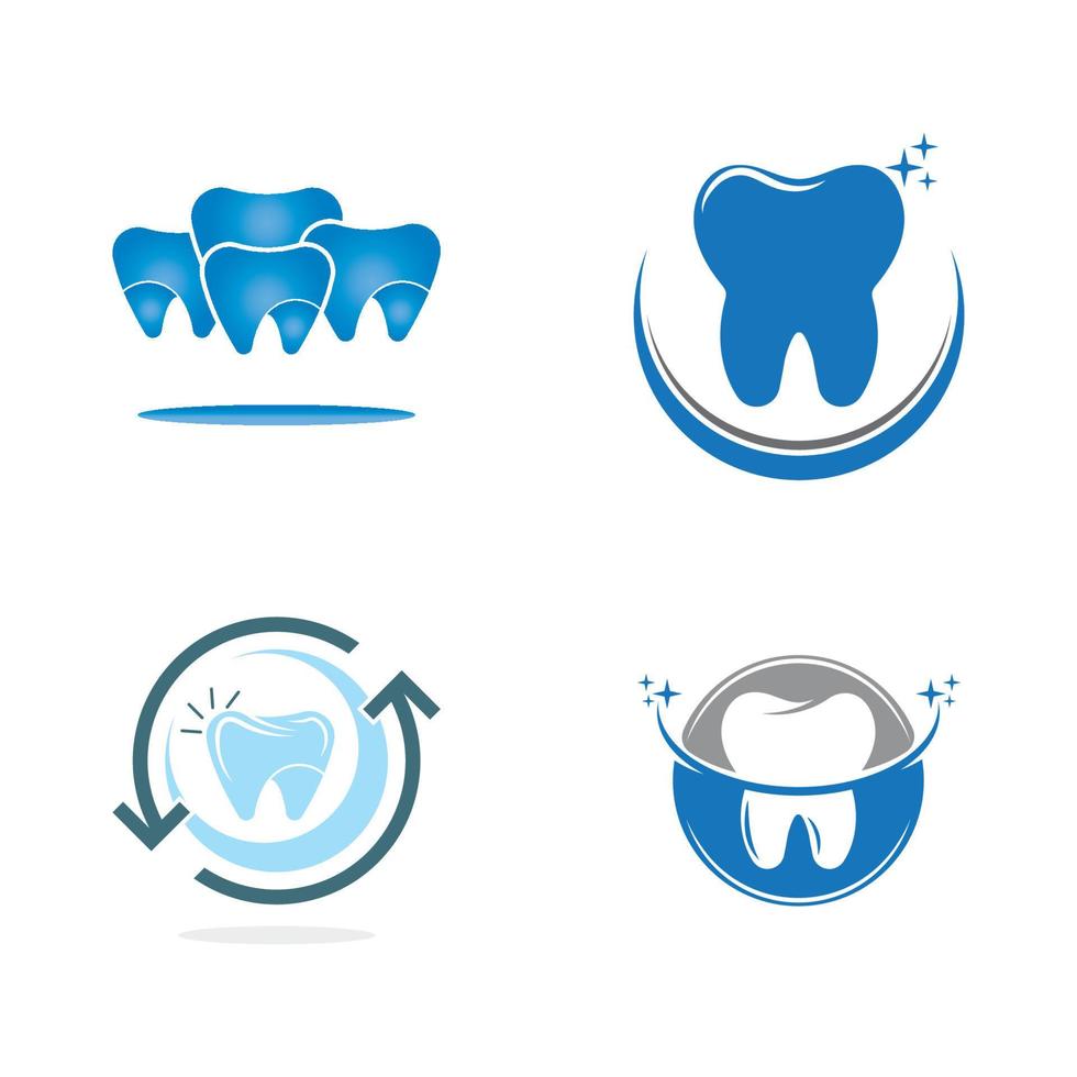 tandheelkundige logo sjabloon vectorillustratie vector