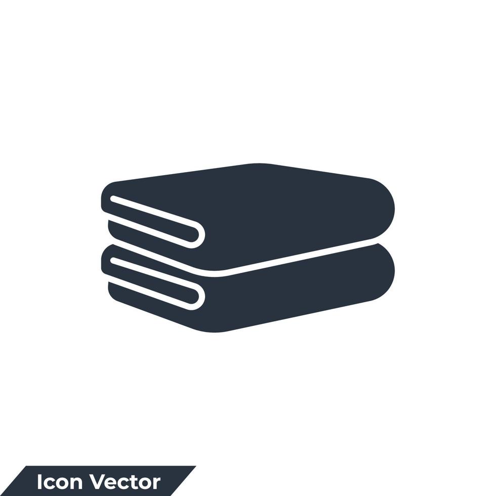 handdoek icoon logo vector illustratie. gevouwen handdoeken symbool sjabloon voor grafisch en web ontwerp verzameling