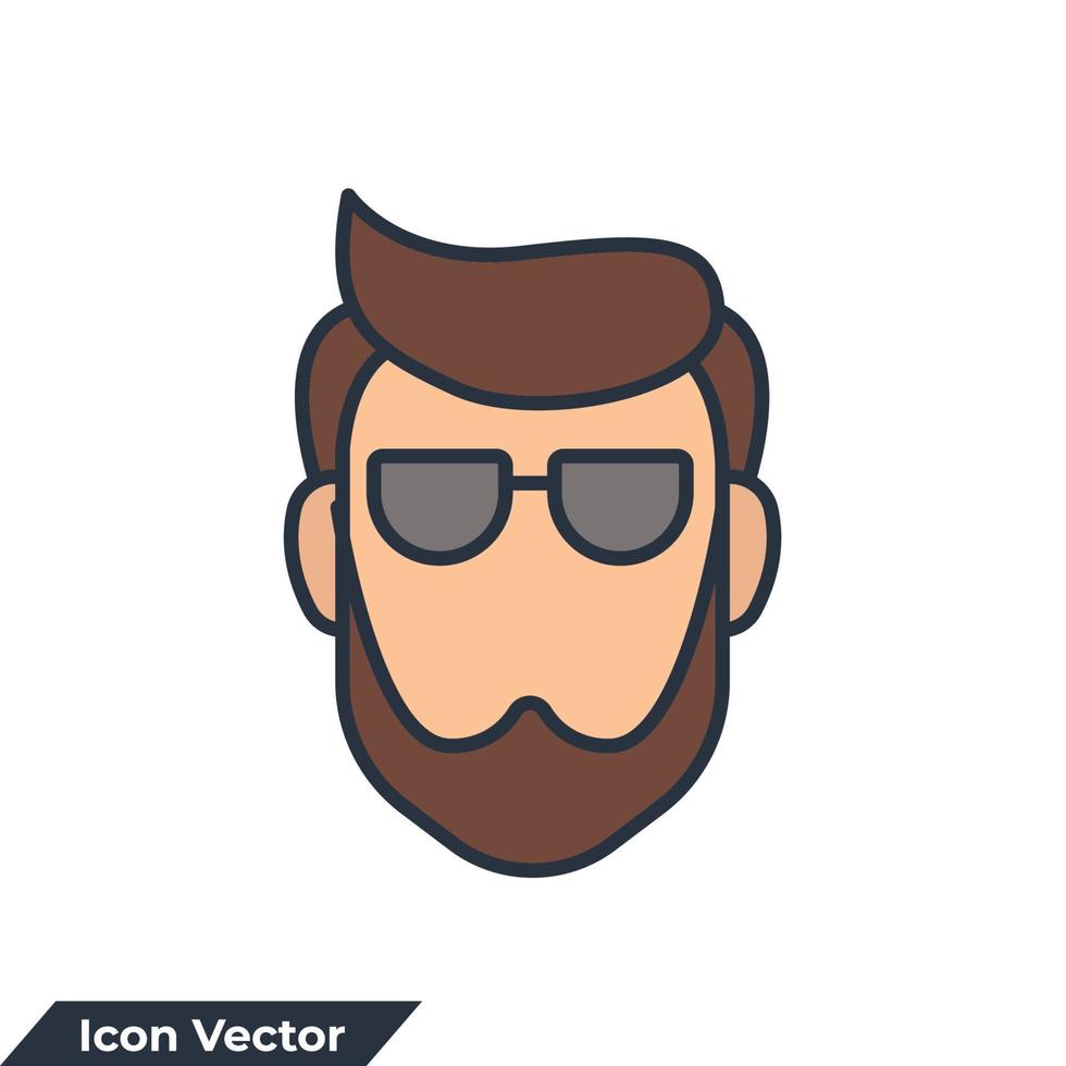 haar- besnoeiing icoon logo vector illustratie. teder Mens glad kapsel symbool sjabloon voor grafisch en web ontwerp verzameling