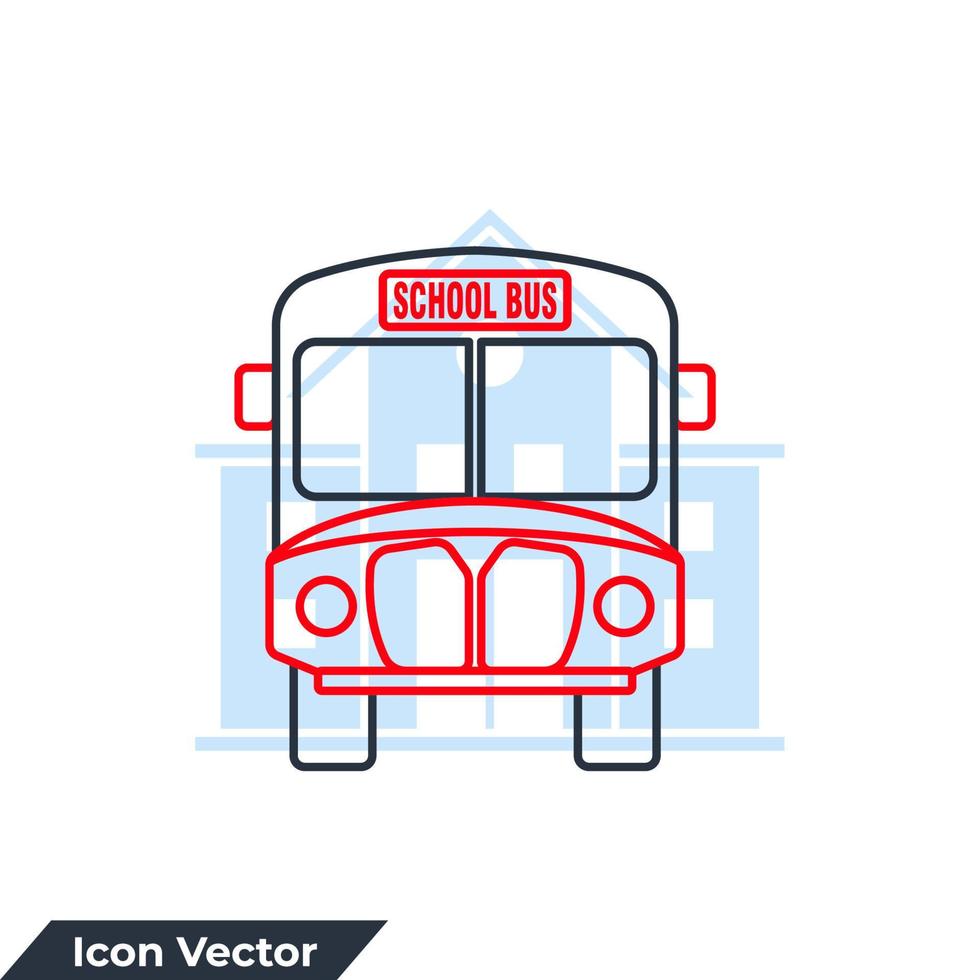 school- bus icoon logo vector illustratie. school- bus vervoer symbool sjabloon voor grafisch en web ontwerp verzameling