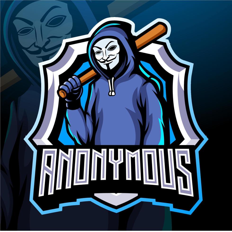 gangster mascotte. esport-logo ontwerp vector
