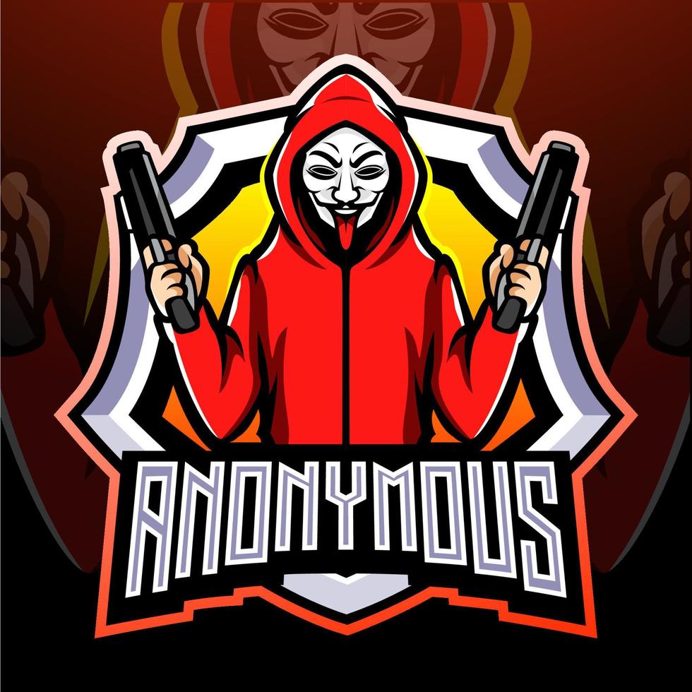 hacker mascotte. esport logo ontwerp vector