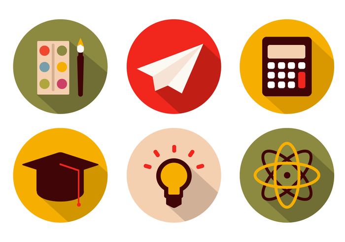 Gratis school iconen vector