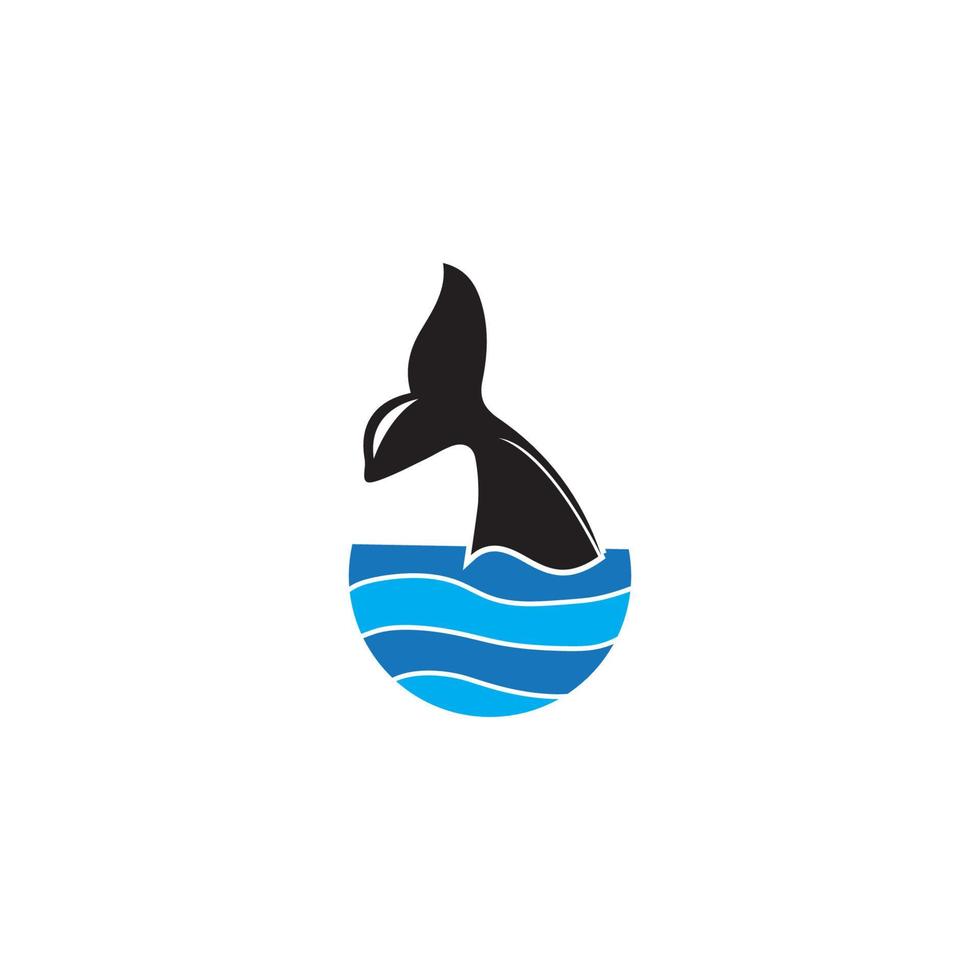 walvis staart icoon vector illustratie
