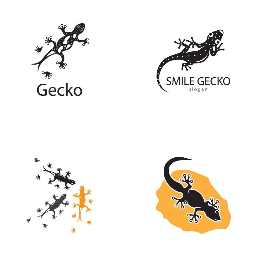 hagedis kameleon gekko dierlijk logo en symbool vector illustratie