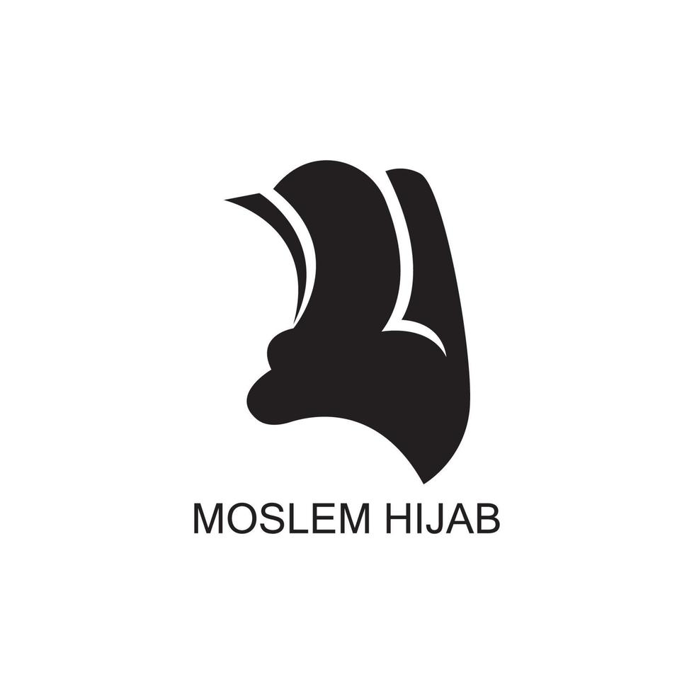 muslimah hijab embleemontwerp sjabloon vector illustratie