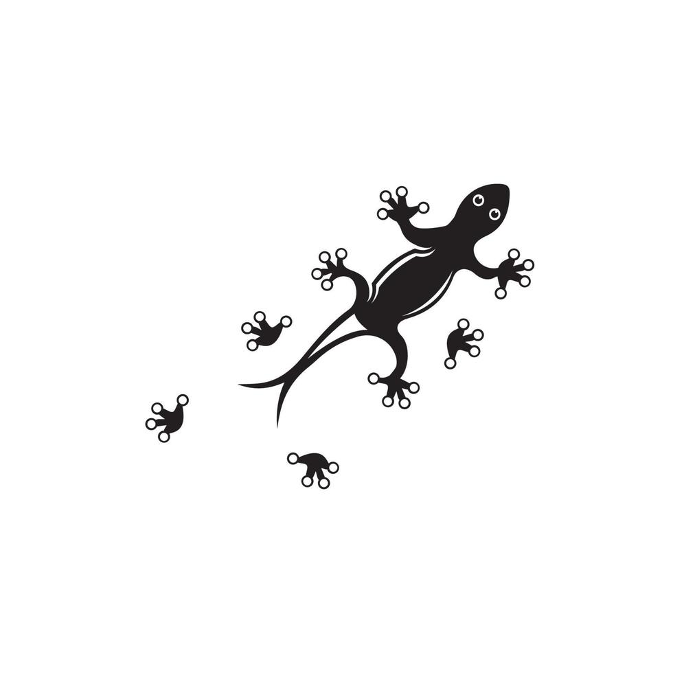 hagedis kameleon gekko dierlijk logo en symbool vector illustratie