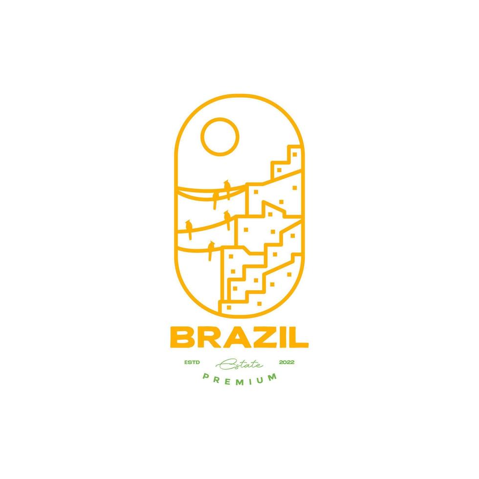 braziliaans behuizing Oppervlakte logo ontwerp vector